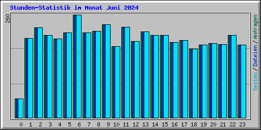 Stunden-Statistik im Monat Juni 2024